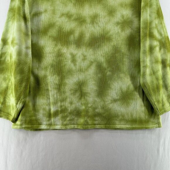 Gloria Vanderbilt Knitted Top Women XL V-Neck Long Sleeve Pullover Tie Dye Green - Picture 6 of 10